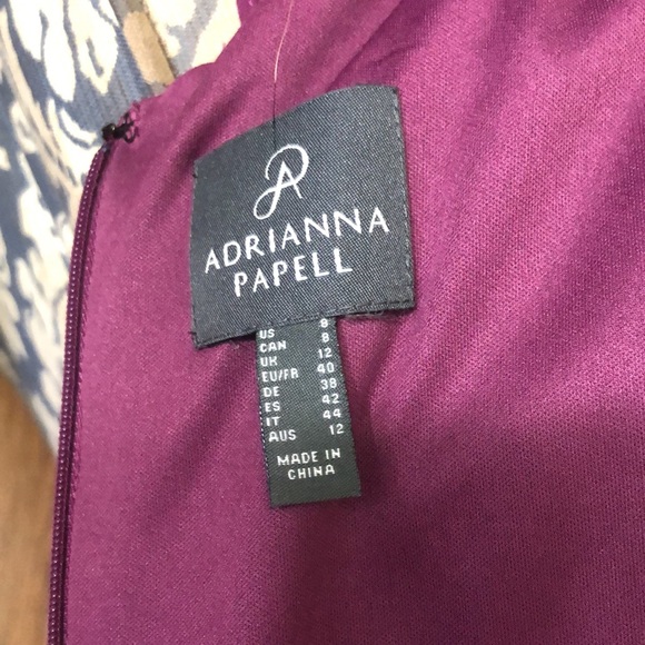 Adrianna Papell Evening “rich raisin” gown size 8 - Picture 6 of 8